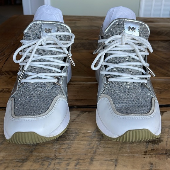 Michael Kors LIV Trainer size 7 - Khaki Glitter chain mesh - Picture 2 of 11